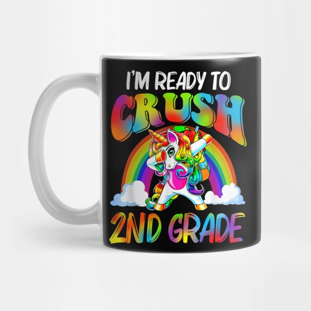 I'm Ready To Crush 2nd Grade Unicorn Back To School by Sky full of art